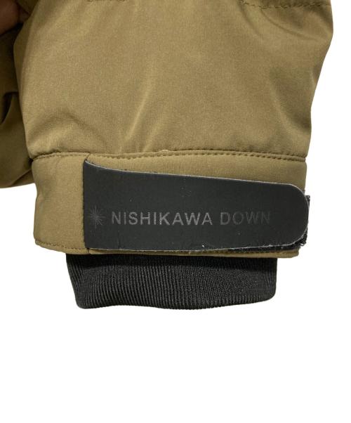 NISHIKAWA DOWN（ニシカワダウン）NISHIKAWA DOWN (ニシカワダウン) nano・universe (ナノ・ユニバース) ダウンブルゾン カーキ サイズ:Sの古着・服飾アイテム