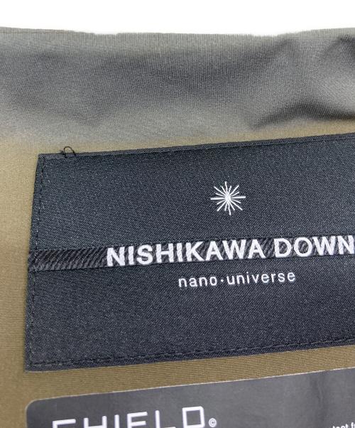 NISHIKAWA DOWN（ニシカワダウン）NISHIKAWA DOWN (ニシカワダウン) nano・universe (ナノ・ユニバース) ダウンブルゾン カーキ サイズ:Sの古着・服飾アイテム