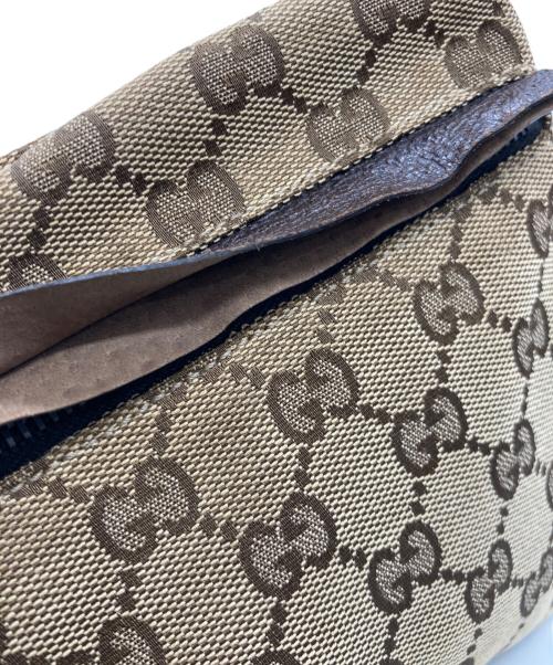 GUCCI（グッチ）GUCCI (グッチ) ウエストポーチ/GGキャンバス ブラウン×ベージュの古着・服飾アイテム