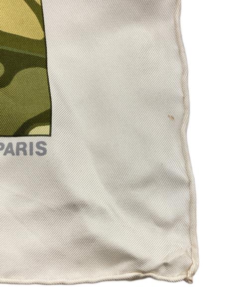 HERMES（エルメス）HERMES (エルメス) シルクスカーフ レッド×グリーンの古着・服飾アイテム