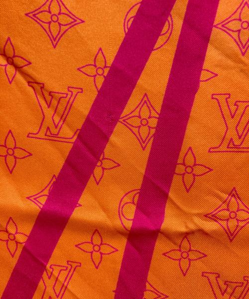 LOUIS VUITTON（ルイ ヴィトン）LOUIS VUITTON (ルイ ヴィトン) ROBERT WILSON (ロバート ウィルソン) スカーフ オレンジの古着・服飾アイテム
