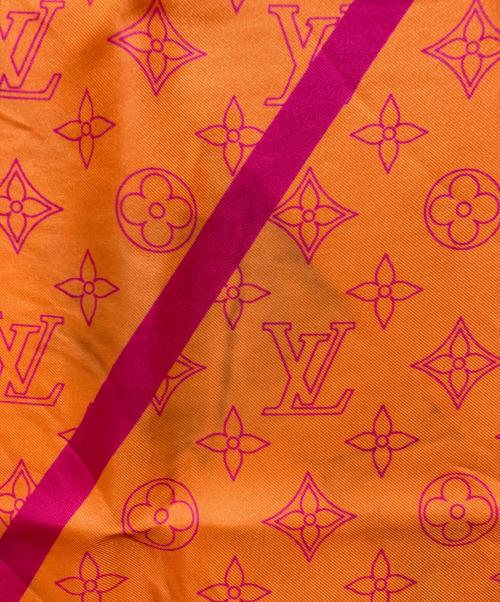 LOUIS VUITTON（ルイ ヴィトン）LOUIS VUITTON (ルイ ヴィトン) ROBERT WILSON (ロバート ウィルソン) スカーフ オレンジの古着・服飾アイテム