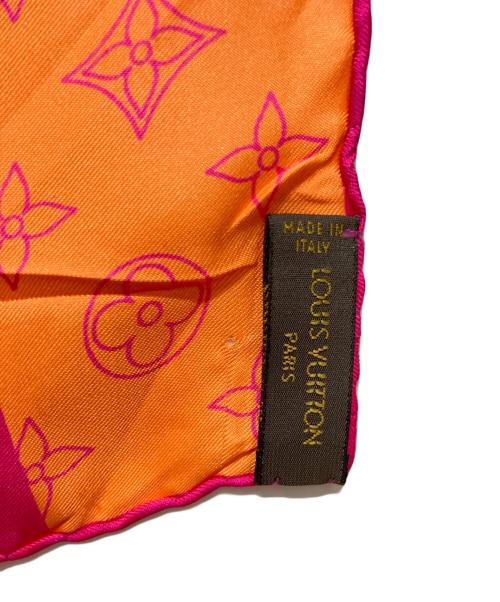 LOUIS VUITTON（ルイ ヴィトン）LOUIS VUITTON (ルイ ヴィトン) ROBERT WILSON (ロバート ウィルソン) スカーフ オレンジの古着・服飾アイテム