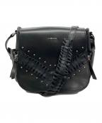 DIESELディーゼル）の古着「レザーショルダーバッグ」｜ブラック