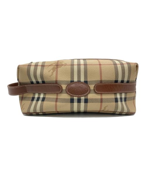 Burberry's（バーバリーズ）Burberry's (バーバリーズ) ノバチェック ハンドバッグ ベージュ×ブラウンの古着・服飾アイテム