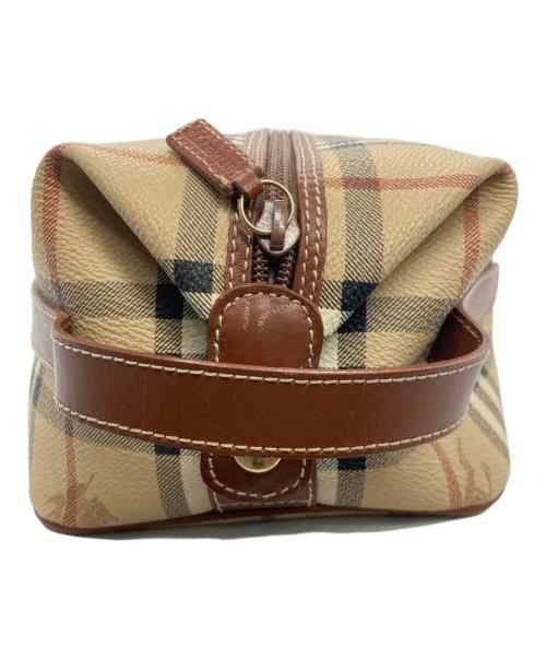 Burberry's（バーバリーズ）Burberry's (バーバリーズ) ノバチェック ハンドバッグ ベージュ×ブラウンの古着・服飾アイテム