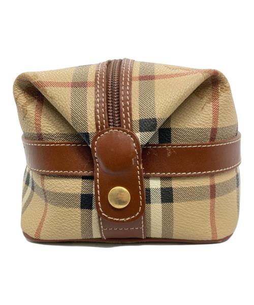 Burberry's（バーバリーズ）Burberry's (バーバリーズ) ノバチェック ハンドバッグ ベージュ×ブラウンの古着・服飾アイテム