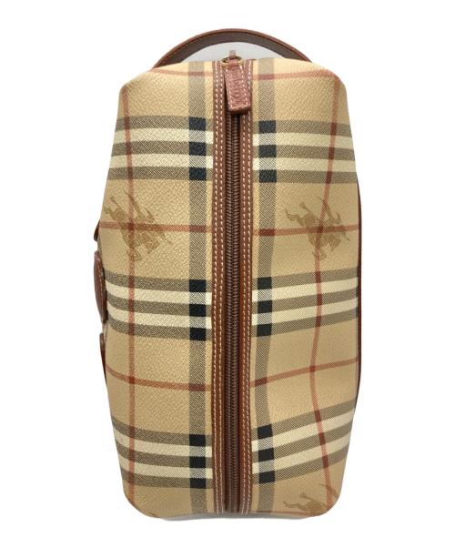 Burberry's（バーバリーズ）Burberry's (バーバリーズ) ノバチェック ハンドバッグ ベージュ×ブラウンの古着・服飾アイテム