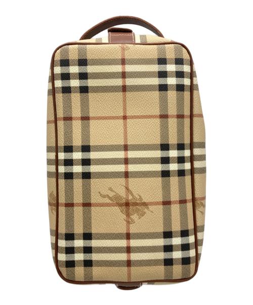 Burberry's（バーバリーズ）Burberry's (バーバリーズ) ノバチェック ハンドバッグ ベージュ×ブラウンの古着・服飾アイテム