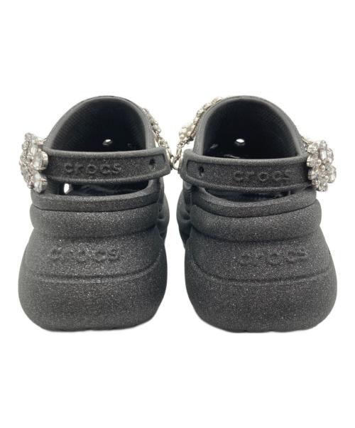 crocs（クロックス）crocs (クロックス) BAE WEDDING GLITTER CLOG BLACK ブラック×シルバー サイズ:SIZE 7の古着・服飾アイテム