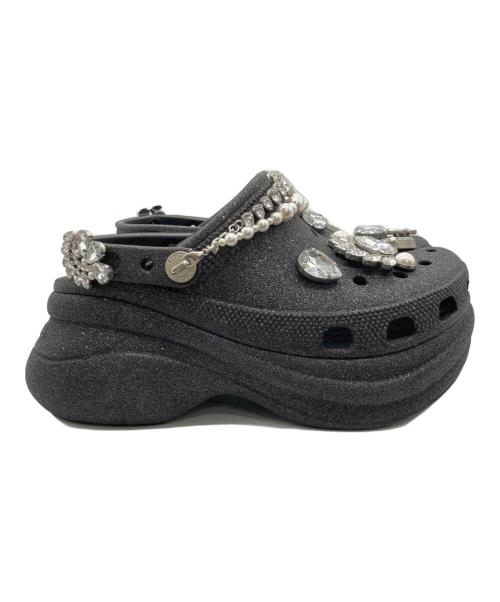 crocs（クロックス）crocs (クロックス) BAE WEDDING GLITTER CLOG BLACK ブラック×シルバー サイズ:SIZE 7の古着・服飾アイテム