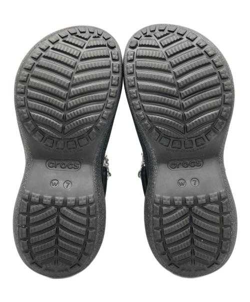 crocs（クロックス）crocs (クロックス) BAE WEDDING GLITTER CLOG BLACK ブラック×シルバー サイズ:SIZE 7の古着・服飾アイテム