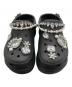 中古・古着 crocs (クロックス) BAE WEDDING GLITTER CLOG BLACK ブラック×シルバー サイズ:SIZE 7：8000円
