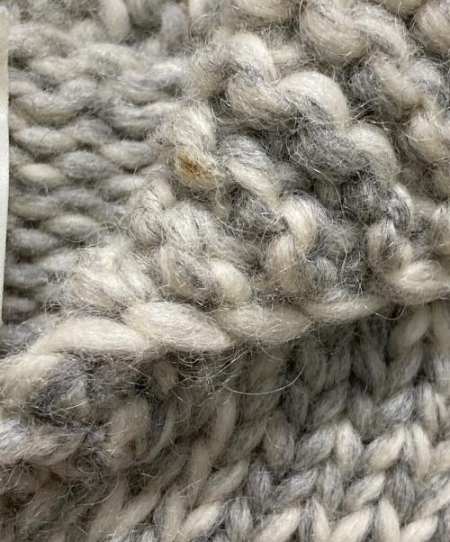 TUAK（トゥアック）TUAK (トゥアック) カウチンニットカーディガン グレー×ベージュ サイズ:SIZE 表記なしの古着・服飾アイテム