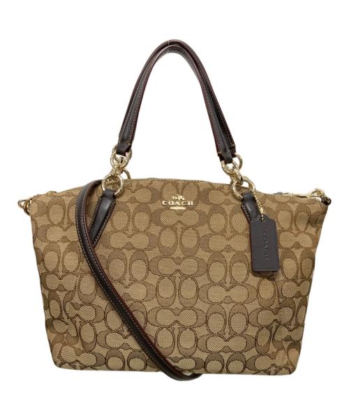 COACH（コーチ）COACH (コーチ) 2WAYハンドバッグ ベージュの古着・服飾アイテム
