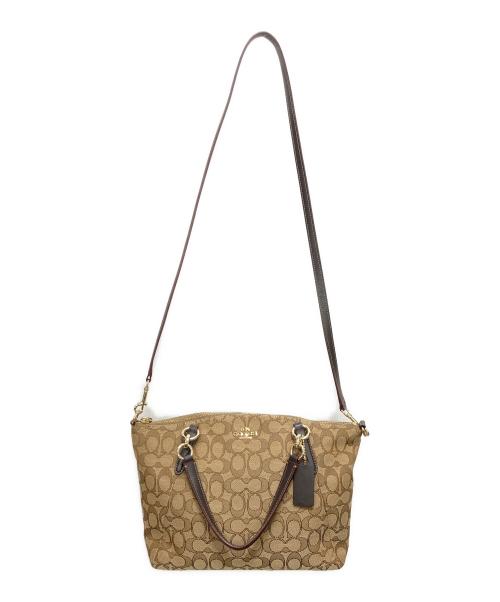 COACH（コーチ）COACH (コーチ) 2WAYハンドバッグ ベージュの古着・服飾アイテム