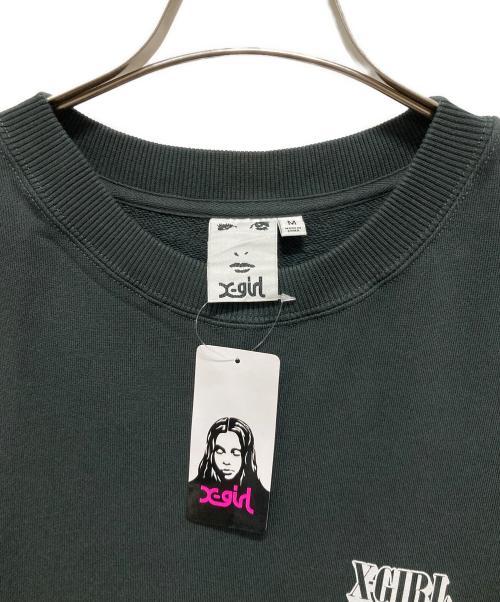 X-GIRL（エックスガール）X-GIRL (エックスガール) クルーネックスウェット ブラック サイズ:M 未使用品の古着・服飾アイテム