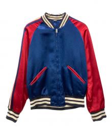 GUCCI（グッチ）の古着「リバーシブルボンバージャケット」｜レッド×ブルー