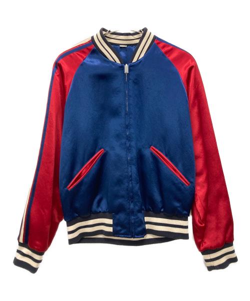 GUCCI（グッチ）GUCCI (グッチ) リバーシブルボンバージャケット レッド×ブルー サイズ:SIZE 50の古着・服飾アイテム