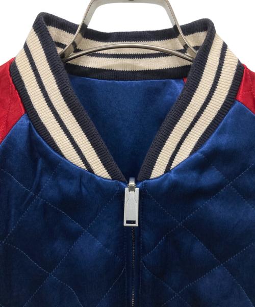 GUCCI（グッチ）GUCCI (グッチ) リバーシブルボンバージャケット レッド×ブルー サイズ:SIZE 50の古着・服飾アイテム