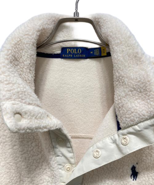 POLO RALPH LAUREN（ポロ・ラルフローレン）POLO RALPH LAUREN (ポロ・ラルフローレン) フリースジャケット ホワイト サイズ:Mの古着・服飾アイテム