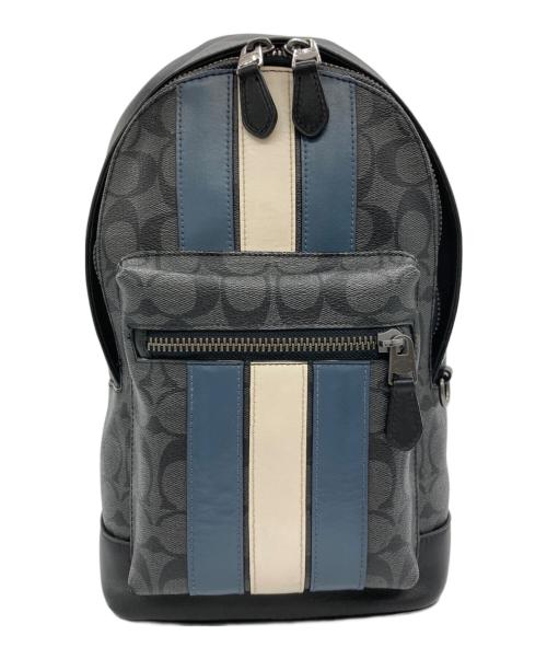 COACH（コーチ）COACH (コーチ) クロスボディバッグ ブラック×ブルーの古着・服飾アイテム