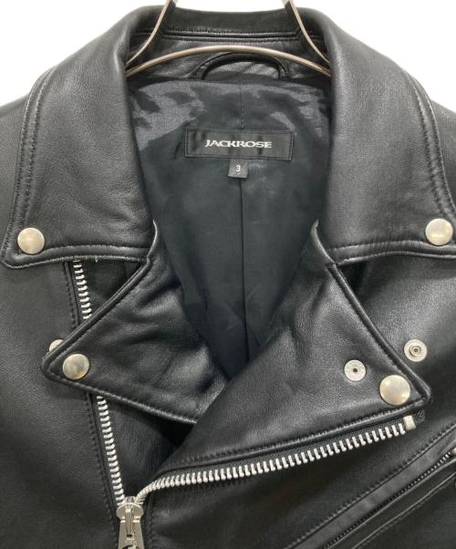 JACKROSE（ジャックローズ）JACKROSE (ジャックローズ) ラムレザーライダースジャケット ブラック サイズ:SIZE Mの古着・服飾アイテム