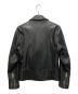 JACKROSE (ジャックローズ) ラムレザーライダースジャケット ブラック サイズ:SIZE M：10000円