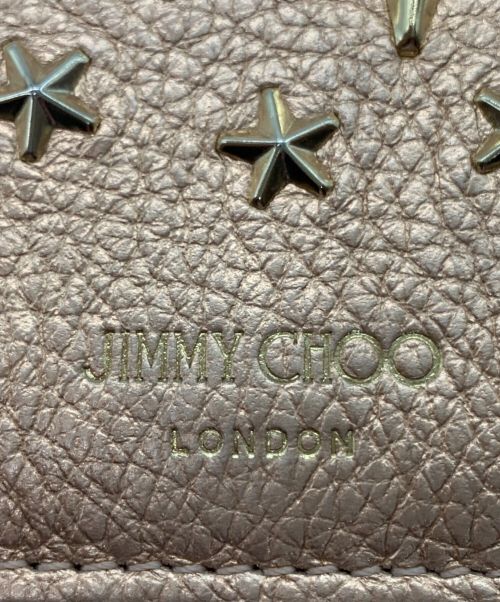 JIMMY CHOO（ジミーチュウ）JIMMY CHOO (ジミーチュウ) スタースタッズ長財布 ピンクの古着・服飾アイテム