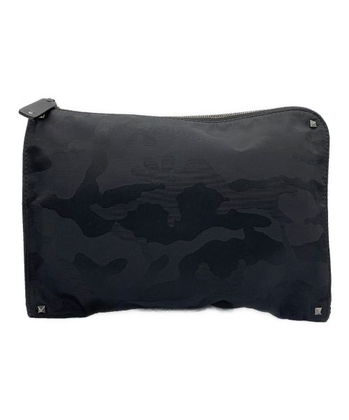 VALENTINO（ヴァレンティノ）VALENTINO (ヴァレンティノ) クラッチバッグ ブラックの古着・服飾アイテム