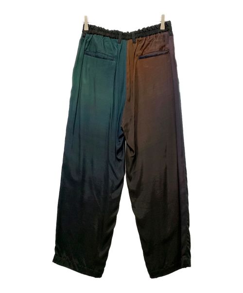 stein（シュタイン）stein (シュタイン) Cupro Wide Easy Trousers ベージュ×グリーン サイズ:Sサイズの古着・服飾アイテム