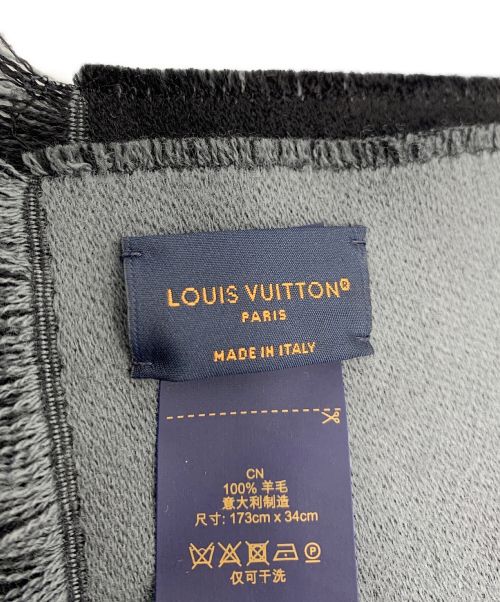 LOUIS VUITTON（ルイ ヴィトン）LOUIS VUITTON (ルイ ヴィトン) マフラー・モノグラム ヴィヴィエンヌ ブラック×グレーの古着・服飾アイテム