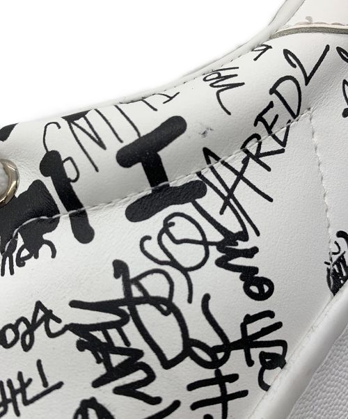 DSQUARED2（ディースクエアード）DSQUARED2 (ディースクエアード) スケッチモチーフプリントスニーカー ホワイト サイズ:25cmの古着・服飾アイテム