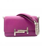 TOD'Sトッズ）の古着「ハンドバッグ 2WAY ショルダーバッグ チェーンショルダー」｜パープル