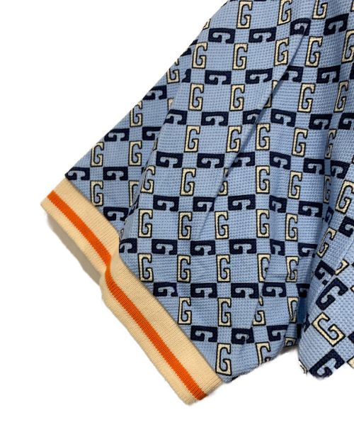 GUCCI（グッチ）GUCCI (グッチ) ポロシャツ ブルー サイズ:Mの古着・服飾アイテム