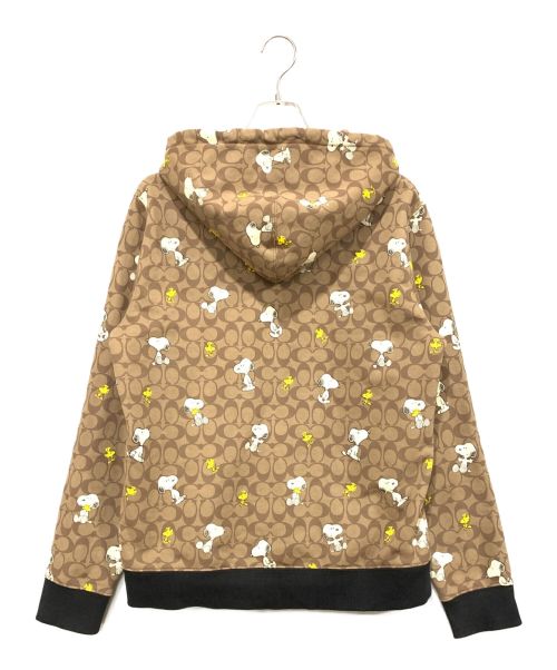 COACH（コーチ）COACH (コーチ) PEANUTS (ピーナッツ) パーカー ブラウン×ブラック サイズ:SIZE Mの古着・服飾アイテム