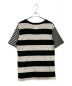 TAKAHIROMIYASHITA TheSoloIst. (タカヒロミヤシタ ザソロイスト) crew neck striped s/s tee.  ホワイト×ブラック サイズ:SIZE48：4000円