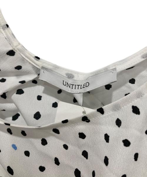 UNTITLED（アンタイトル）UNTITLED (アンタイトル) 【洗える】変形ドットジョーゼットワンピース ホワイト サイズ:SIZE 1 未使用品の古着・服飾アイテム