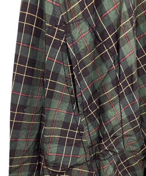 homspun（ホームスパン）homspun (ホームスパン) カシュクールシャツワンピース グリーン サイズ:FREEの古着・服飾アイテム
