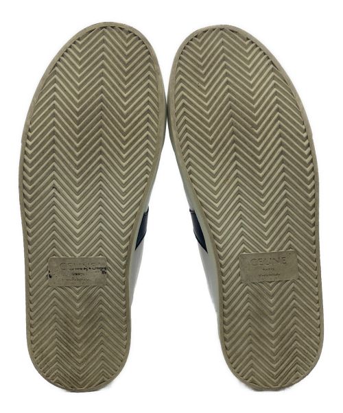 CELINE（セリーヌ）CELINE (セリーヌ) SNEAKER HI リオンフ レースアップ ミッド スニーカー ホワイト サイズ:26.5cmの古着・服飾アイテム