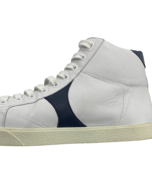 CELINE（セリーヌ）CELINE (セリーヌ) SNEAKER HI リオンフ レースアップ ミッド スニーカー ホワイト サイズ:26.5cmの古着・服飾アイテム
