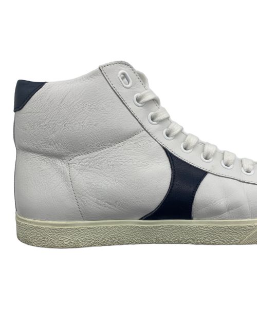 CELINE（セリーヌ）CELINE (セリーヌ) SNEAKER HI リオンフ レースアップ ミッド スニーカー ホワイト サイズ:26.5cmの古着・服飾アイテム