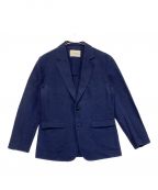 PUBLIC TOKYOパブリックトウキョウ）の古着「和紙サッカーテーラードジャケット」｜ネイビー