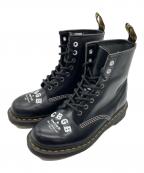 Dr.Martens×CBGB & OMFUGドクターマーチン×シービージービーアンドオーエムエフユージー）の古着「8ホールブーツ」｜ブラック