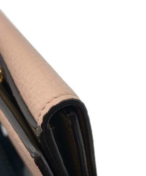 FENDI（フェンディ）FENDI (フェンディ) ピーカブー　2つ折り財布 ピンクの古着・服飾アイテム