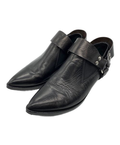 MM6 Maison Margiela（エムエムシックスメゾンマルジェラ）MM6 Maison Margiela (エムエムシックス メゾンマルジェラ) ウエスタンレザーシューズ ブラック サイズ:SIZE 38の古着・服飾アイテム