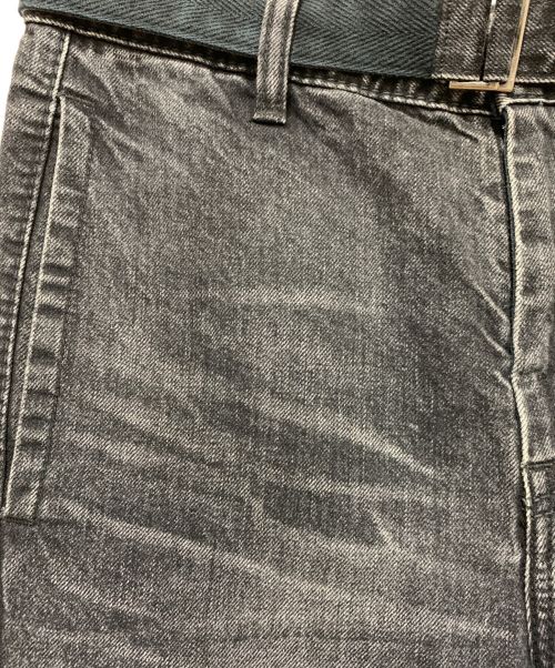 sacai（サカイ）sacai (サカイ) LAYERED DENIM PANT ブラック サイズ:Sサイズの古着・服飾アイテム