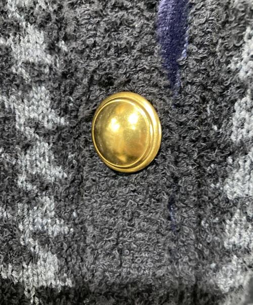 VERMEIL par iena（ヴェルメイユ パー イエナ）VERMEIL par iena (ヴェルメイユ パー イエナ) ハウンドトゥースジャガードニットCD ブラック×グレー サイズ:FREEの古着・服飾アイテム