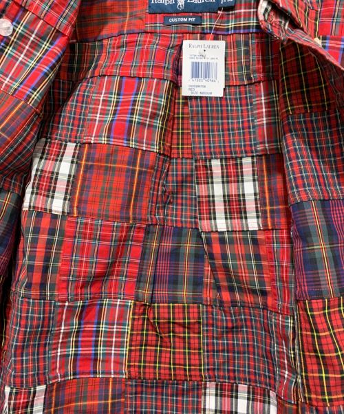 RALPH LAUREN（ラルフローレン）RALPH LAUREN (ラルフローレン) パッチワークボタンダウンシャツ レッド サイズ:Mサイズの古着・服飾アイテム