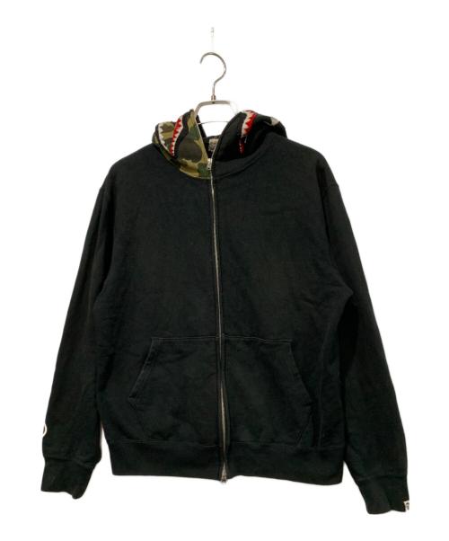 BAPE BY A BATHING APE（ベイプバイアベイシングエイプ）BAPE BY A BATHING APE (ベイプバイアベイシングエイプ) ジップパーカー ブラック サイズ:Mサイズの古着・服飾アイテム